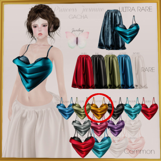 *{Junbug}* Princess Jasmine Top [Gold] - Maitreya