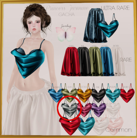  *{Junbug}* Princess Jasmine Top [Steel] - Maitreya 