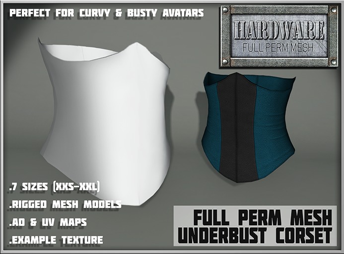Second Life Marketplace - HARDWARE Underbust Corset