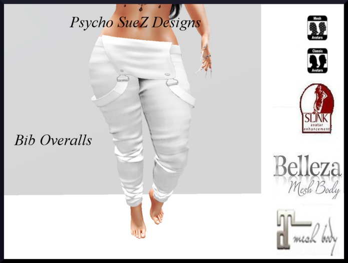 PSD! Bib Overall White