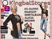 KS OUTFIT MARGOT SHIRT&JEAN ALICIA BROWN