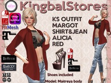 250 KS OUTFIT MARGOT SHIRT&JEAN ALICIA RED