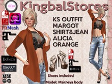 250KS OUTFIT MARGOT SHIRT&JEAN ALICIA ORANGE