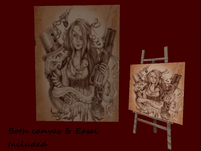 Sepia steampunk (canvas & Easel)