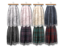 {amiable}Mesh Lace Long Skirt(FAT PACK)