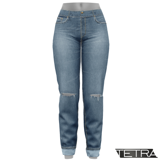 TETRA - High-Waisted Ripped Jeans #4
