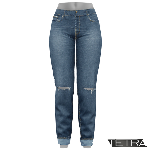 TETRA - High-Waisted Ripped Jeans #5