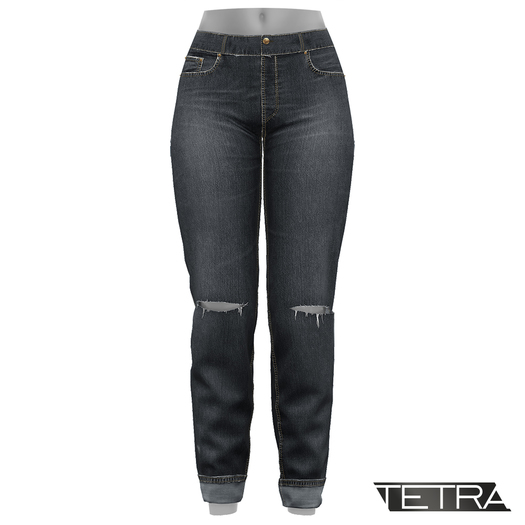 TETRA - High-Waisted Ripped Jeans #9