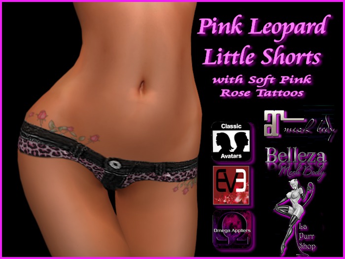 Pink Leopard Little Shorts for ClassicAva, EVE & Omega Appliers