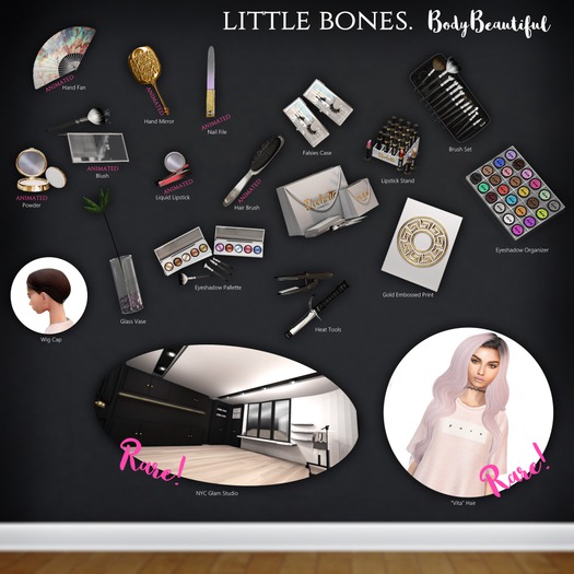 little bones. Gold Embossed Print