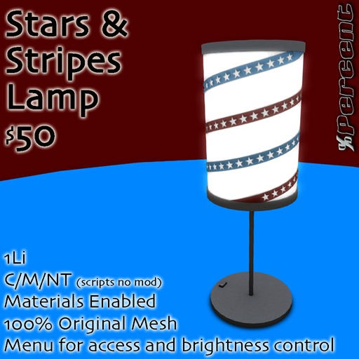 % Stars & Stripes Lamp *MESH*