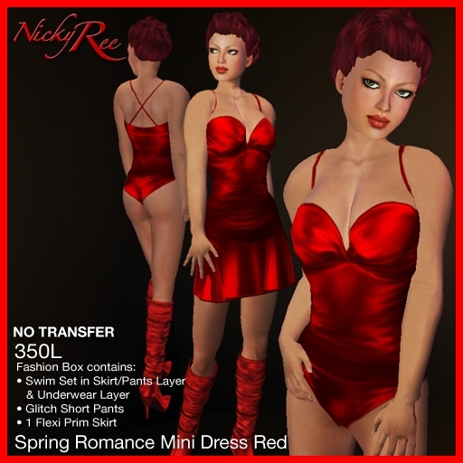 *NR* Spring Romance Mini Dress Set Red