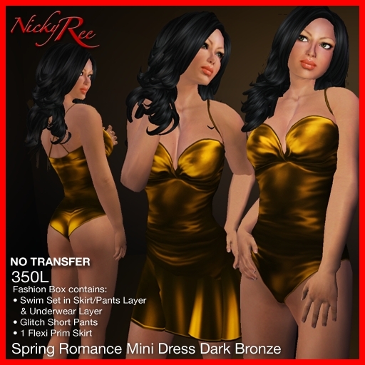 *NR* Spring Romance Mini Dress Set D Bronze