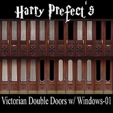 Harry Prefects viktorianische Doppeltüren mit Fenstern-01