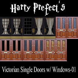 Harry Prefect's Victorian Single Doors with Windows-01