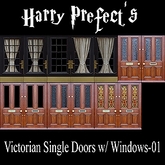 Harry Prefects viktorianische Einzeltüren mit Fenstern-01