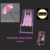 Caramba deck chair and sun umbrella