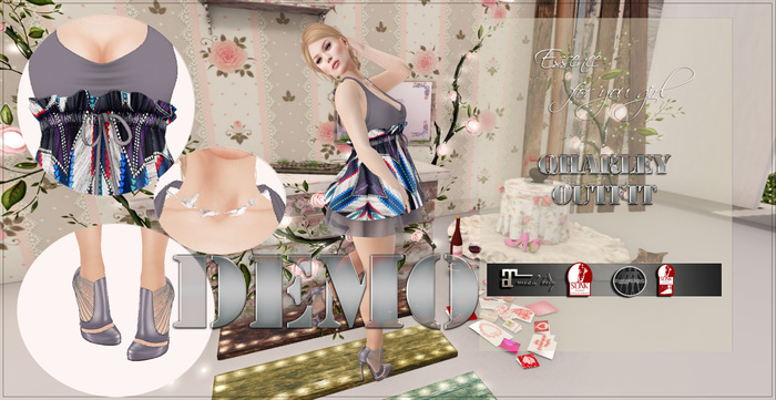 :ESSENCE:QHARLEY OUTFIT'HUD COLORS' DEMO