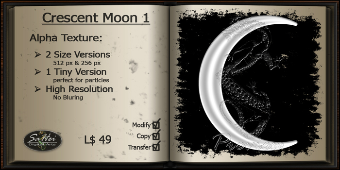 :::: SaHei :::: Crescent Moon 1  Alpha Texture FULLPERM
