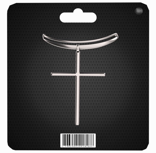 L'TREND - NECKLACE CROSS - BLACK