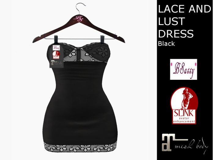 *BSASSY* LACE AND LUST DRESS BLACK