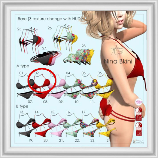 02-*agp* Nina Bikini-A top / red