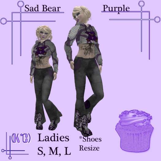 (K*C) Ladies Sad Bear (Boxed)
