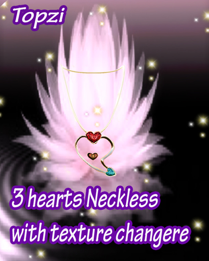 S&S CREATIONS  3 HEART NECKLESS
