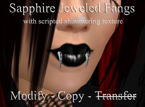 Sapphire Jeweled Fangs