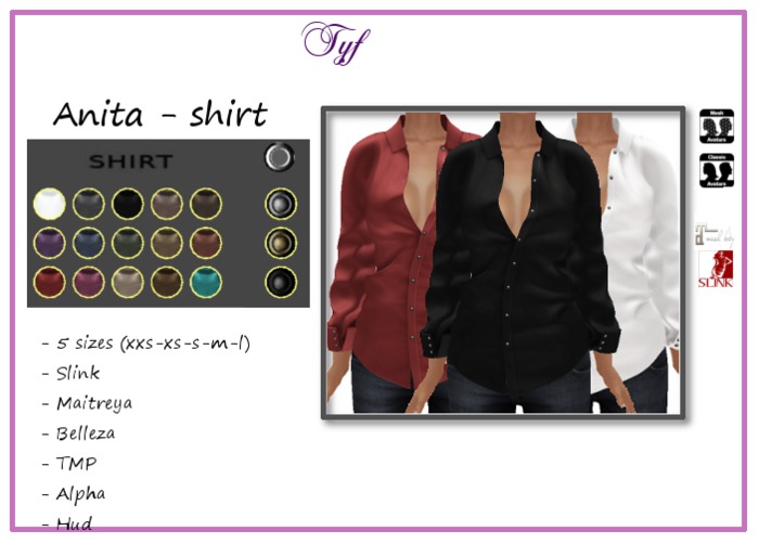 [TYF] Anita - Shirt- Hud color