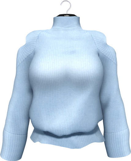 NYU - Bare Shoulder Knit, BabyBlue