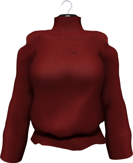 NYU - Bare Shoulder Knit, Red