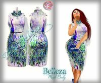 Chic Sleeveless CowlNeck Dress VIVID Peacock BELLEZA -WEAR/ADD