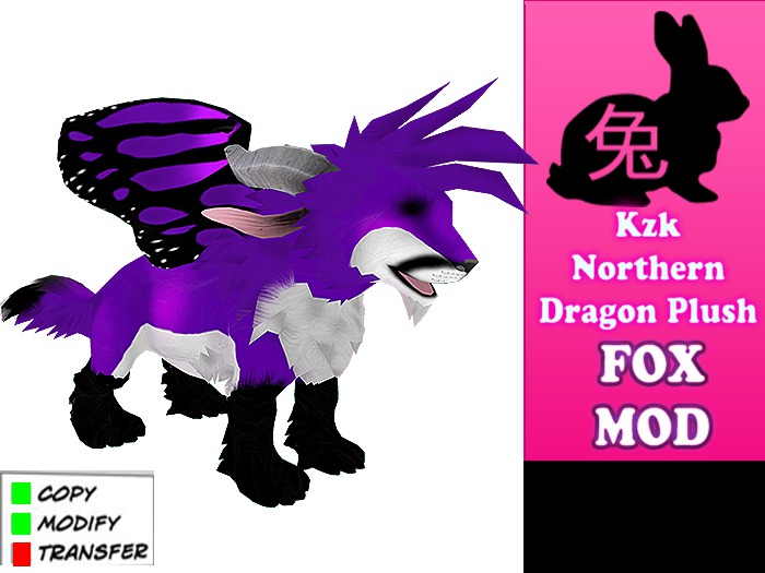 Kzk Northern Dragon Plush - Fox Purple