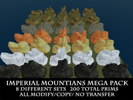 Second Life Marketplace - LANDSCAPING: IMPERIAL MOUNTAINS MEGA PACK
