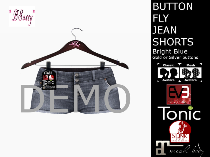 *BSASSY* BUTTON FLY SHORTS DEMO