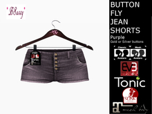*BSASSY* BUTTON FLY SHORTS PURPLE