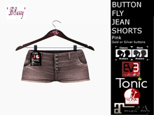 *BSASSY* BUTTON FLY SHORTS PINK