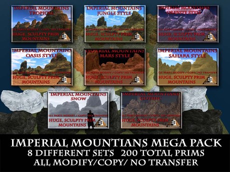 Second Life Marketplace - LANDSCAPING: IMPERIAL MOUNTAINS MEGA PACK