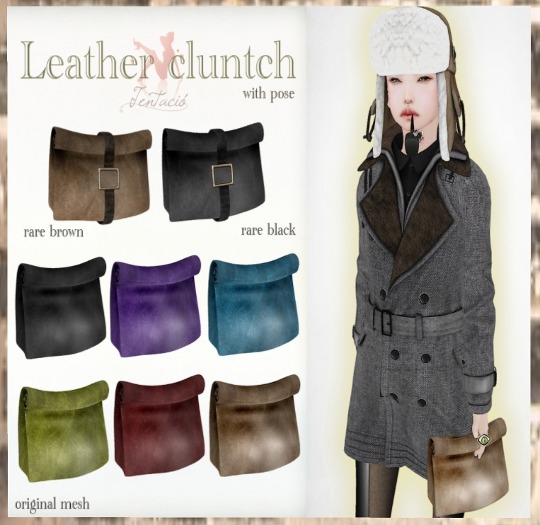 leather clutch red