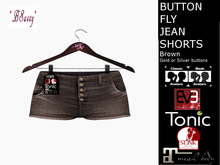 *BSASSY* BUTTON FLY SHORTS BROWN