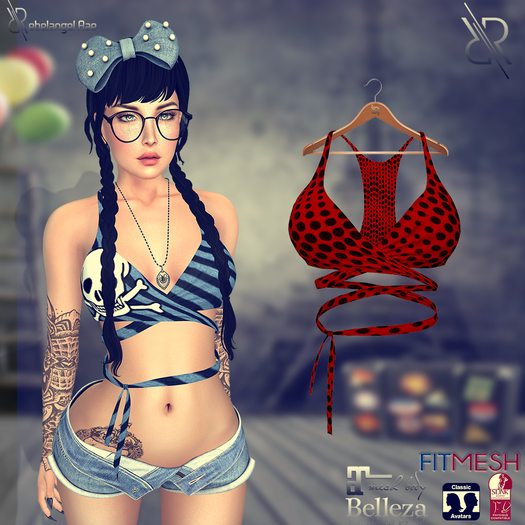 Pixra Tulia Crop Top Point Red