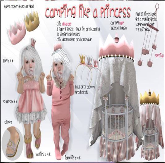 {BB} - camping like a Princess -  Canopy blush RARE
