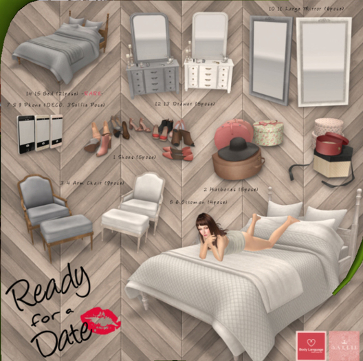 14:[Sallie/BodyLanguage] Ready for a Date:Bed(G)- RARE