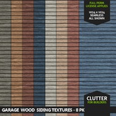 Clutter - Garage Wood Siding Textures - 8PK