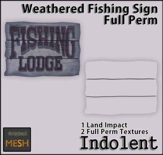 [INDO] Weathered Fishing Sign (boards) FP 1LI