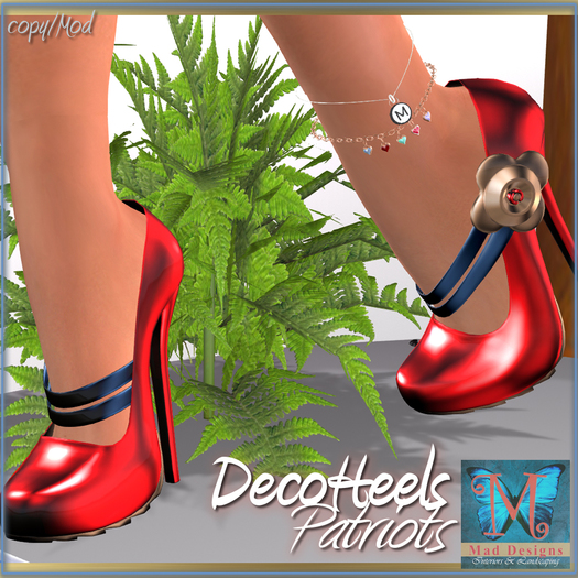 DecoHeels Patriots for Slink High Feet