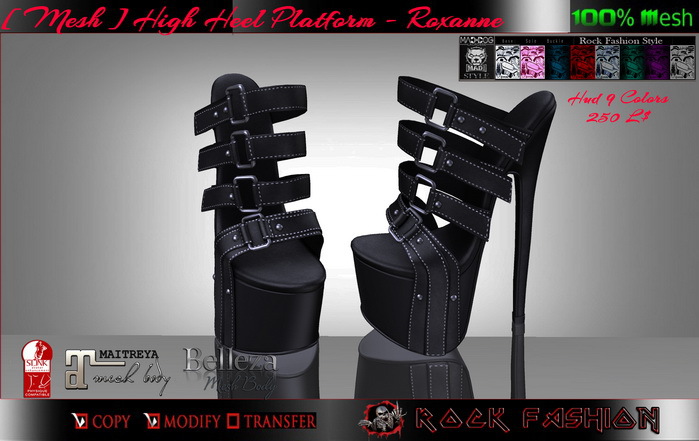 [ Mesh ] High Heel Platform - Roxanne ( 9 Colors )