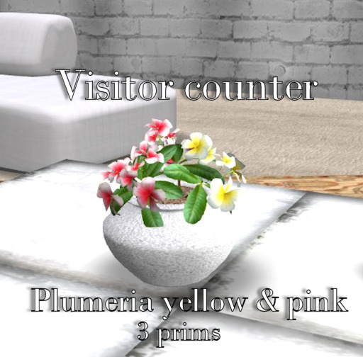 Plumeria - yellow & pink Visitor counter