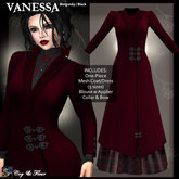 C&F Vanessa Coat/Dress Burgundy/Black